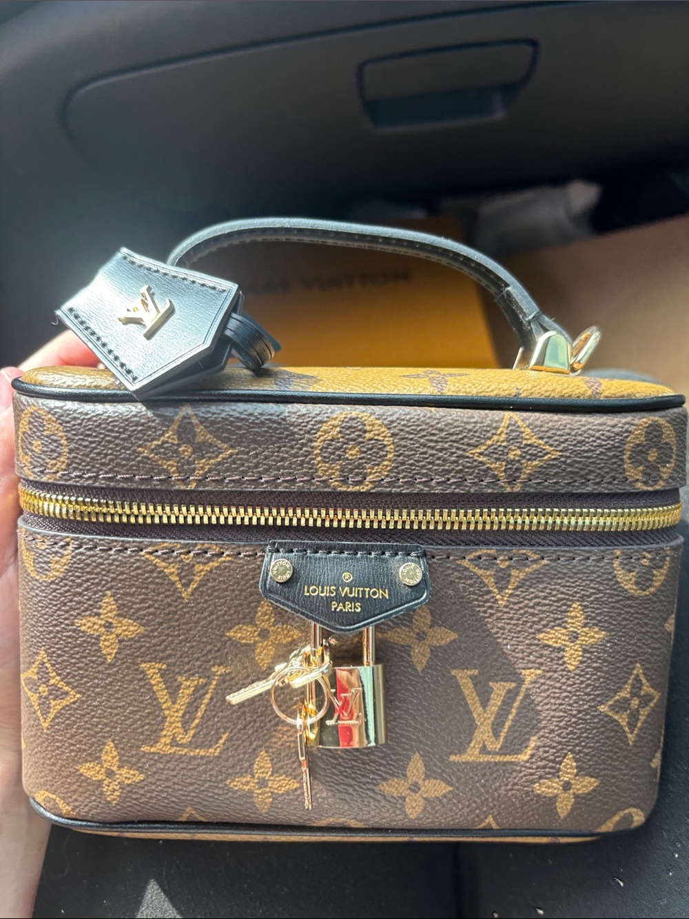 Louis Vuitton Monogram Vanity Box Bag in Brown and Gold mini ! - Picture 7 of 8